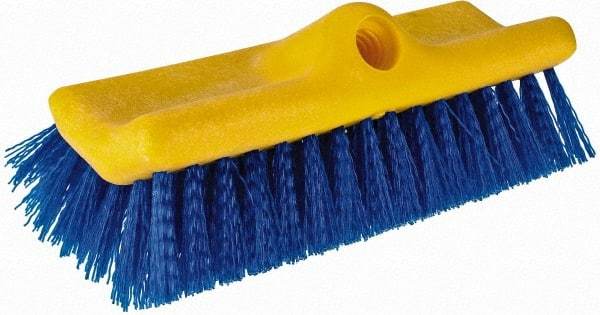 Rubbermaid - 2" Bristle Length, Polypropylene Scrub Brush - 10" OAL, Blue, Plastic Block - Strong Tooling