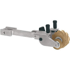 Dynabrade - 1" Wide Contact Arm - 30" Belt Length x 1" Belt Width, Serrated, Urethane, 90" Contact Wheel Diam - Strong Tooling