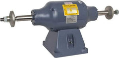 Baldor - 8" Wheel Diam x 1-1/4" Wheel Width, 3/4 hp Buffer - 3/4" Arbor Hole Diam, 1 Phase, 3,600 Max RPM, 115/230 Volts - Strong Tooling