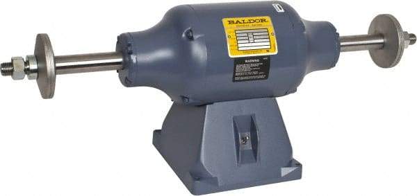 Baldor - 10" Wheel Diam x 1-1/4" Wheel Width, 1 hp Buffer - 7/8" Arbor Hole Diam, 1 Phase, 1,800 Max RPM, 115/230 Volts - Strong Tooling