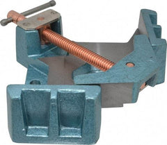 Wilton - Fixed Angle, 2 Axes, 4-1/8" Long, 1-3/8" Jaw Height, 3-11/32" Max Capacity, Cast Iron Angle & Corner Clamp - 90° Clamping Angle - Strong Tooling