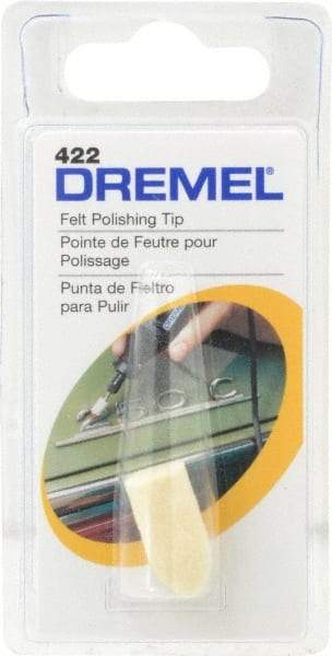 Dremel - 3/8" Diam Cone Shaped Goblet Buff - Cotton Muslin Polishing Tip - Strong Tooling