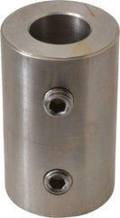 Climax Metal Products - 5/8" Inside x 1-1/4" Outside Diam, Stainless Steel Set Screw Rigid Coupling - 2" Long - Strong Tooling