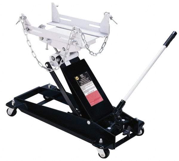 Omega Lift Equipment - 1,100 Lb Capacity Transmission Jack - 8-1/2 to 24-3/4" High, 15" Chassis Width x 31-1/8" Chassis Length - Strong Tooling