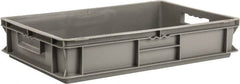 SSI Schaefer - 0.82 Cu Ft, 55 Lb Load Capacity Gray Polypropylene Tote Container - Stacking, 23.7" Long x 15.8" Wide x 4.8" High - Strong Tooling