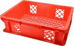 SSI Schaefer - 0.37 Cu Ft, 33 Lb Load Capacity Red Polypropylene Tote Container - Stacking, 15.8" Long x 11.9" Wide x 4.8" High - Strong Tooling