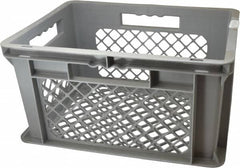 SSI Schaefer - 0.7 Cu Ft, 33 Lb Load Capacity Gray Polypropylene Tote Container - Stacking, 15.8" Long x 11.9" Wide x 8.7" High - Strong Tooling