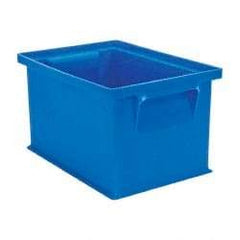 SSI Schaefer - 0.09 Cu Ft, 17 Lb Load Capacity Blue Polyethylene & Conductive PP Tote Container - Stacking, 8.3" Long x 6" Wide x 4.8" High - Strong Tooling