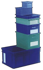 SSI Schaefer - 0.74 Cu Ft, 33 Lb Load Capacity Green Polyethylene & Conductive PP Tote Container - Stacking, 18.4" Long x 12-1/2" Wide x 7.9" High - Strong Tooling