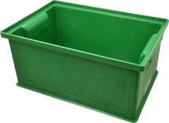 SSI Schaefer - 0.25 Cu Ft, 22 Lb Load Capacity Green Polyethylene & Conductive PP Tote Container - Stacking, 12.3" Long x 8.3" Wide x 5.8" High - Strong Tooling