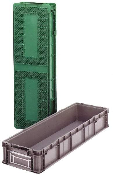 Orbis - 40 Lb Load Capacity Green Polyethylene Tote Container - Stacking, 48" Long x 15" Wide x 10.8" High - Strong Tooling