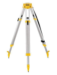 DeWALT - 42 Inch (Closed), 68 (Open) Inch Long, Construction Level Tripod - Black, Yellow, Use With Laser Levels - Strong Tooling