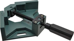 Gibraltar - Fixed Angle, 2 Axes, 5-1/2" Long, 2-1/2" Jaw Height, 2-1/2" Max Capacity, Angle & Corner Clamp - 90° Clamping Angle, 1-1/8" Throat Depth - Strong Tooling