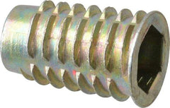 E-Z LOK - 3/8-16, Zinc Alloy Flanged Hex Drive Insert - 31/64" Drill, 0.4724" Hole Diam, 63/64" Long, 1" Min Grip, M10 Hex - Strong Tooling