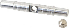 Schaefer Brush - 3-3/4" Long, 1/4-28 Female, Galvanized Steel T-Bar Brush Handle - 1/2" Diam, For Use with Steel Rods - Strong Tooling