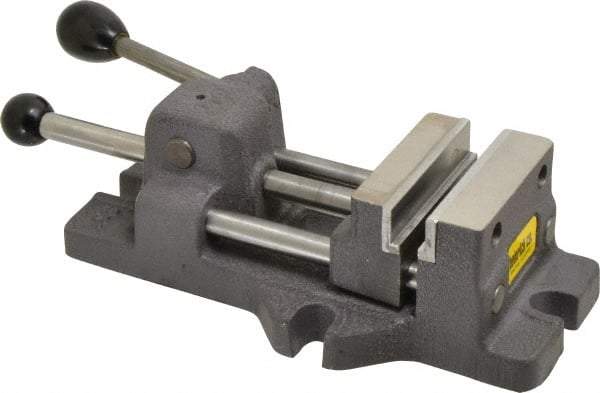 Heinrich - 3" Jaw Opening Capacity x 1-1/4" Throat Depth, Horizontal Drill Press Vise - 3" Wide x 3" High Jaw, Stationary Base, Standard Speed - Strong Tooling