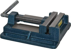 Interstate - 3-13/16" Jaw Opening Capacity x 1" Throat Depth, Horizontal Drill Press Vise - 4" Wide x 1" High Jaw, Stationary Base, Standard Speed, 8.46" OAL x 2.05" Overall Height, Cast Iron - Strong Tooling