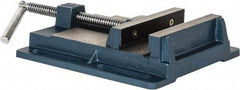 Interstate - 5-1/2" Jaw Opening Capacity x 1-7/64" Throat Depth, Horizontal Drill Press Vise - 6" Wide x 1-7/64" High Jaw, Stationary Base, Standard Speed, 10.86" OAL x 2.4" Overall Height, Cast Iron - Strong Tooling