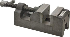 Palmgren - 1-1/2" Jaw Opening Capacity x 1" Throat Depth, Horizontal Drill Press Vise - 1-1/2" Wide Jaw, Stationary Base, Standard Speed, 5-1/8" OAL x 1-13/16" Overall Height, Cast Iron - Strong Tooling