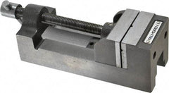 Palmgren - 2-1/2" Jaw Opening Capacity x 1-1/2" Throat Depth, Horizontal Drill Press Vise - 2-7/16" Wide Jaw, Stationary Base, Standard Speed, 7-1/4" OAL x 2-9/16" Overall Height, Cast Iron - Strong Tooling