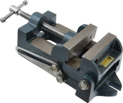 Interstate - 3-3/4" Jaw Opening Capacity x 1-3/4" Throat Depth, Angle Drill Press Vise - 4-1/2" Wide x 1.62" High Jaw, Stationary Base, Standard Speed, 10-15/16" OAL x 3.7" Overall Height, Cast Iron - Strong Tooling