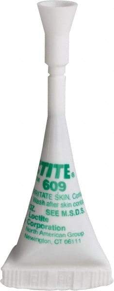 Loctite - 0.5 mL, Green, Medium Strength Gel Retaining Compound - Series 609, 24 hr Full Cure Time - Strong Tooling