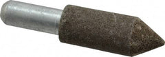 Grier Abrasives - 3/4" Diam 150 Grit 60° Included Angle Center Lap - Aluminum Oxide, Very Fine Grade, Extra Hard Density, Shank Mounted - Strong Tooling