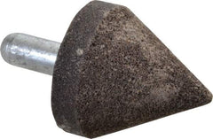 Grier Abrasives - 2" Diam 80 Grit 60° Included Angle Center Lap - Aluminum Oxide, Medium Grade, Extra Hard Density, Shank Mounted - Strong Tooling