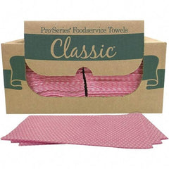 PRO-SOURCE - 1/4 Fold Food Service Wipes - Box, 22" x 12" Sheet Size, Pink - Strong Tooling