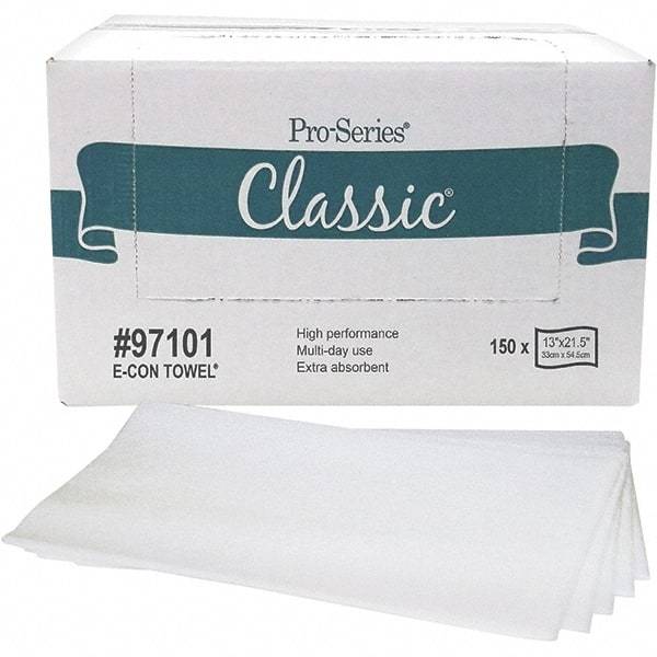 PRO-SOURCE - 1/4 Fold Food Service Wipes - Box, 21-1/2" x 13" Sheet Size, White - Strong Tooling