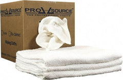 PRO-SOURCE - 40 Inch Long Virgin Terry Cotton Towels - White, Terry Cloth, Medium Lint, Box - Strong Tooling