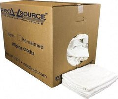 PRO-SOURCE - 40 Inch Long Virgin Terry Cotton Towels - White, Terry Cloth, Medium Lint, Box - Strong Tooling