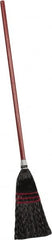 PRO-SOURCE - 40" OAL Polypropylene Bristle Corn Broom - 30" Handle Length, Wood Handle, 8" Wide, Water Resistance - Strong Tooling