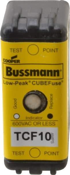 Cooper Bussmann - 300 VDC, 600 VAC, 10 Amp, Time Delay General Purpose Fuse - Plug-in Mount, 1-7/8" OAL, 100 at DC, 200 (CSA RMS), 300 (UL RMS) kA Rating - Strong Tooling