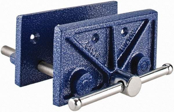 Wilton - 6-1/2" Jaw Width, 4-1/2" Jaw Opening, 3" Throat Depth, Cast Iron Woodworking Vise - 8-1/4" OAL x 7.3" OAW x 4.1" OAH, Standard Spindle - Strong Tooling