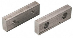 Snap Jaws - 8" Wide x 3" High x 1-1/2" Thick, Flat/No Step Vise Jaw - Soft, Steel, Fixed Jaw, Compatible with 8" Vises - Strong Tooling