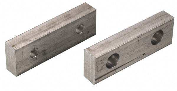 Snap Jaws - 8" Wide x 2" High x 1" Thick, Flat/No Step Vise Jaw - Soft, Steel, Fixed Jaw, Compatible with 8" Vises - Strong Tooling