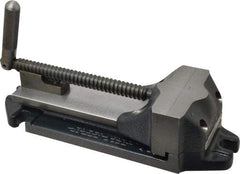 Cardinal Tool - 4" Jaw Opening Capacity x 1-1/2" Throat Depth, Horizontal Drill Press Vise - 4" Wide Jaw, Stationary Base, Rapid Action, 11-1/2" OAL x 2-7/8" Overall Height, Steel - Strong Tooling