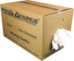 PRO-SOURCE - Wide Virgin Cotton Rags - White, Fleece and Sweatshirt, Low Lint, 25 Lbs. at 3 to 4 per Pound, Box - Strong Tooling