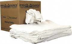 PRO-SOURCE - 19 Inch Long x 16 Inch Wide Virgin Utility Cotton Towels - White, Terry Cloth, Low Lint, 5 Lbs. at 3 to 4 per Pound, Box - Strong Tooling