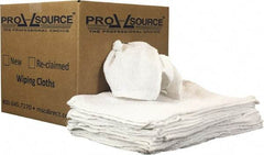 PRO-SOURCE - 19 Inch Long x 16 Inch Wide Virgin Utility Cotton Towels - White, Terry Cloth, Low Lint, 10 Lbs. at 3 to 4 per Pound, Box - Strong Tooling