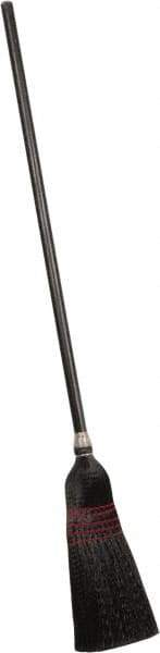 PRO-SOURCE - 60" OAL Polypropylene Bristle Corn Broom - Wood Handle, Water Resistance - Strong Tooling