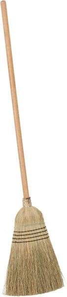 PRO-SOURCE - 60" OAL Corn Bristle Broom - Wood Handle - Strong Tooling