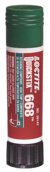 Loctite - 19 Gal Stick, Green, Low Strength Semisolid Retaining Compound - Series 668, 24 hr Full Cure Time, Heat Removal - Strong Tooling