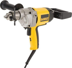 DeWALT - 1/2" Keyed Chuck, 550 RPM, Spade Handle Electric Drill - 9 Amps, 120 Volts, Reversible, Includes 2-Position Rear Spade Handle, 3-Position Side Handle, Chuck Key with Holder - Strong Tooling