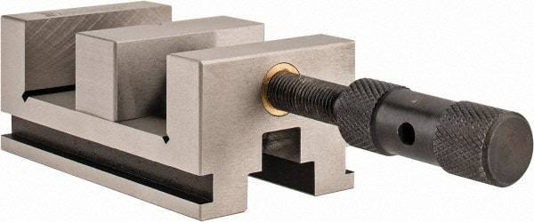 Interstate - 2-3/8" Jaw Width, 2-1/8" Jaw Opening Capacity, 1" Jaw Height, Toolmaker's Vise - V-Groove Jaw, 0.0001" Parallelism, 0.0002" Squareness, 4.33" OAL x 2.3" OAH - Strong Tooling