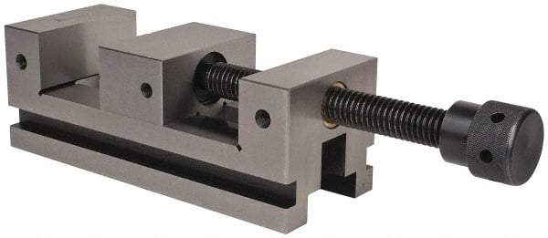 Interstate - 3-7/8" Jaw Width, 4-3/4" Jaw Opening Capacity, 1-9/16" Jaw Height, Toolmaker's Vise - V-Groove Jaw, 0.0001" Parallelism, 0.0002" Squareness, 10.23" OAL x 3-3/4" OAH - Strong Tooling