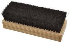 Made in USA - 1" Bristle Length, Horsehair Cleaning & Finishing Brush - 6-1/2" Long x 2-3/8" Wide Head, 6" OAL, Hardwood Block - Strong Tooling