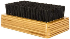 Made in USA - 3/4" Bristle Length, Hoghair Cleaning & Finishing Brush - 4-1/4" Long x 2-1/2" Wide Head, 4-1/4" OAL, Hardwood Block - Strong Tooling