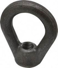 Made in USA - 2,700 Lb Capacity, M12x1.75 Thread, Carbon Steel Heavy Duty Lifting Eye Nut - Grade C-1030, 2.5" Long x 2-1/2" High, 1-1/4" Inside & 2" Outside Eye Diam, 7/8" Bell/Base Width - Strong Tooling